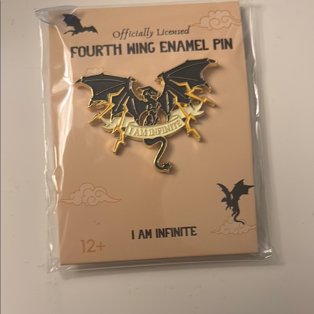 Fourth Wing limited Edition Enamel Pin - Black and Gold